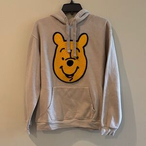 Disney Beige Hoodie with Yellow Bear Design